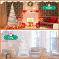 5 FT Pre-lit Christmas Cone Tree, Artificial Spiral Conic Tree with 300 Warm White & 250 Cold White LED Lights, Xmas Holiday Decor for Home Party